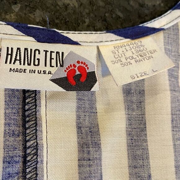 Vintage Hang Ten Tropical Floral Vest Large - Picture 4 of 4